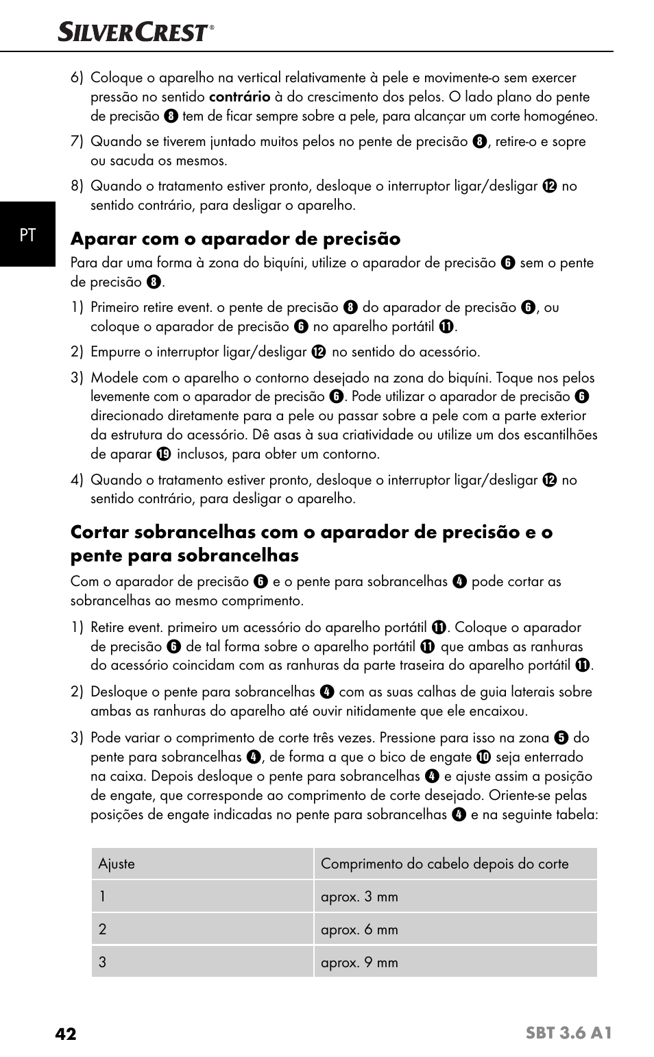 Aparar com o aparador de precisão | Silvercrest SBT 3.6 A1 User Manual | Page 45 / 83