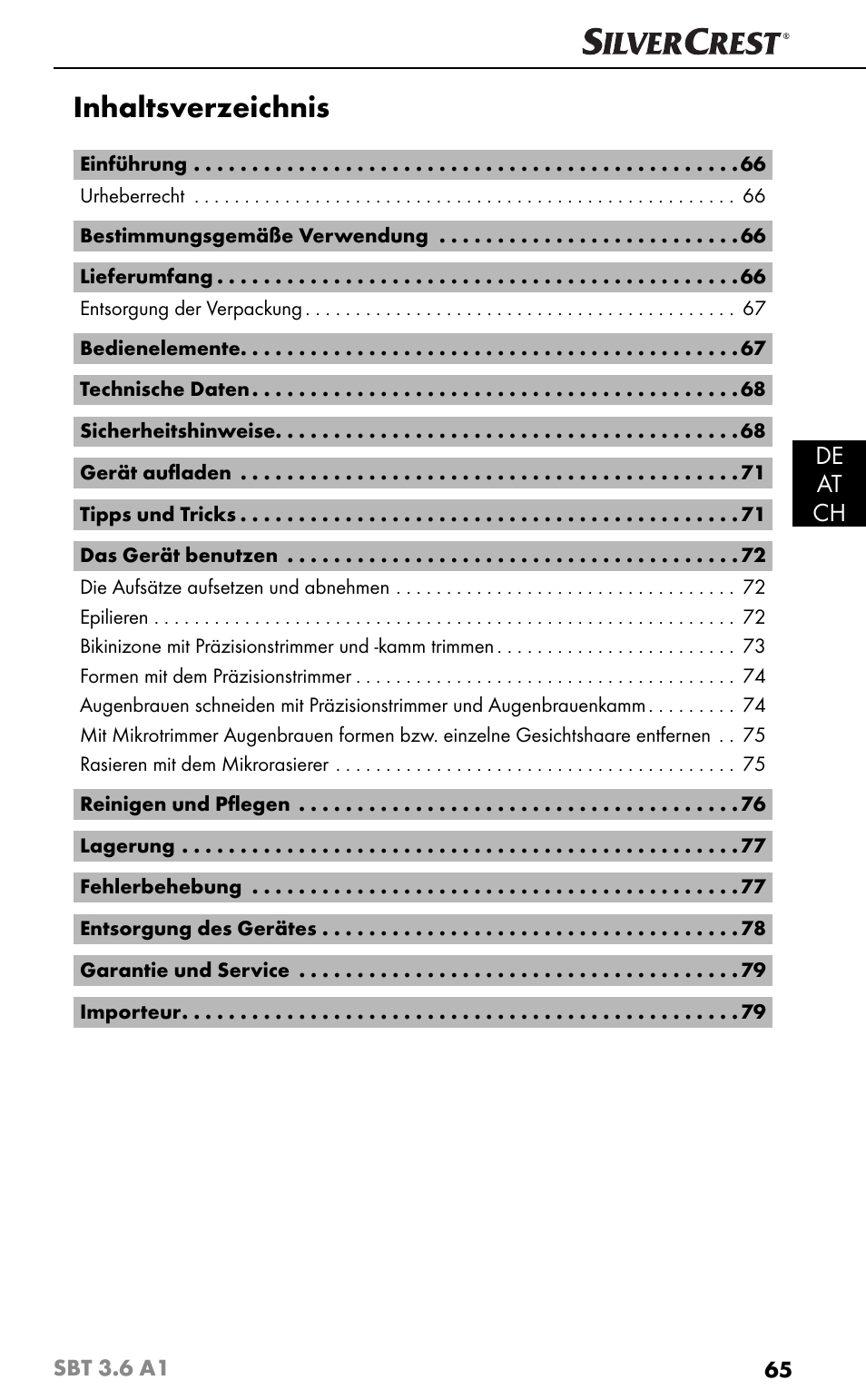 Silvercrest SBT 3.6 A1 User Manual | Page 68 / 83