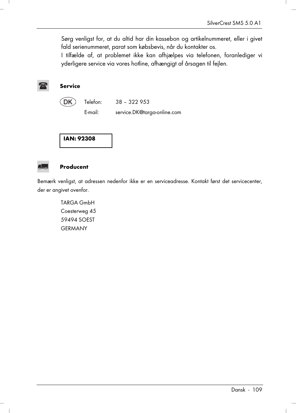 Silvercrest SMS 5.0 A1 User Manual | Page 111 / 194