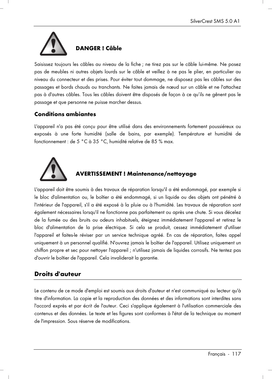 Silvercrest SMS 5.0 A1 User Manual | Page 119 / 194