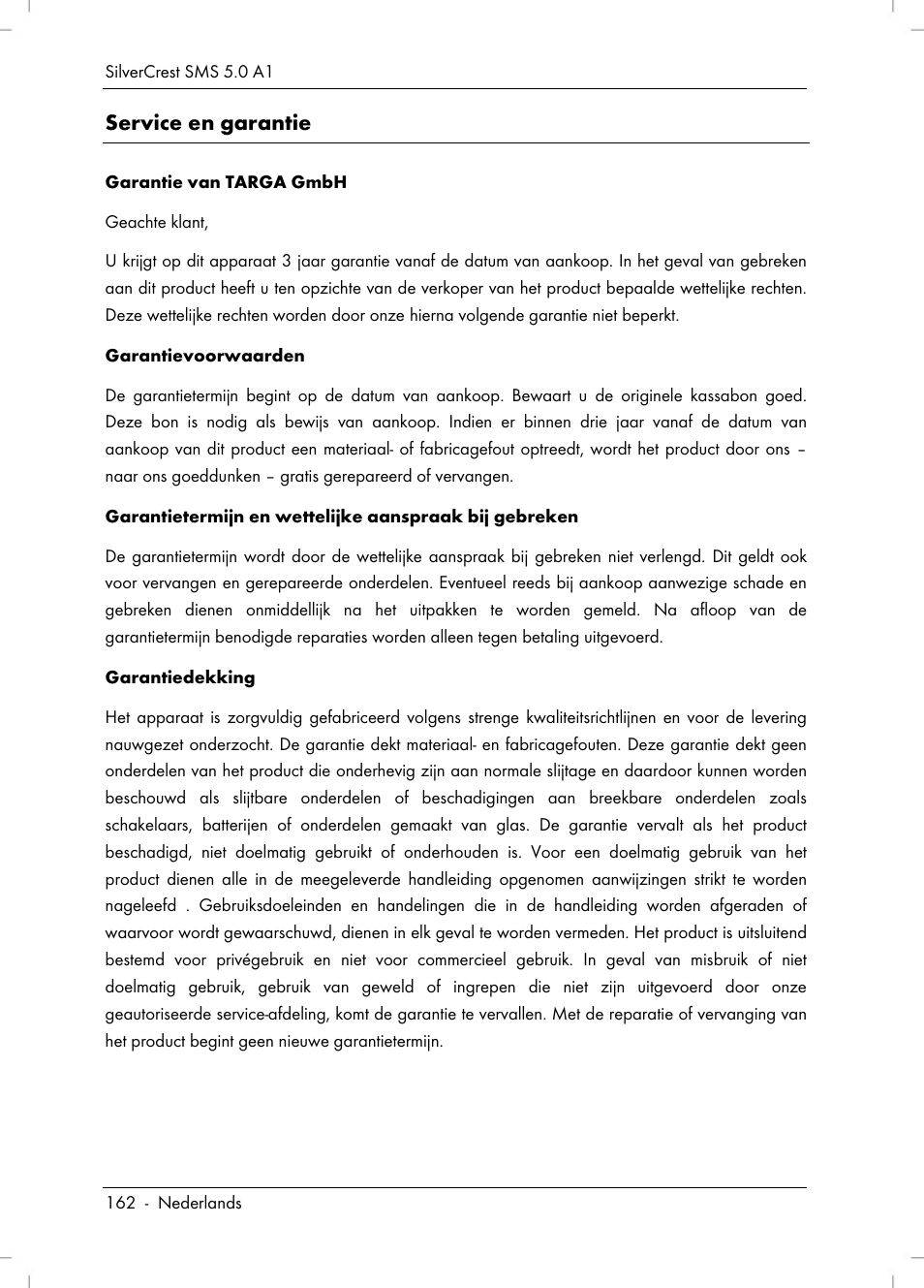 Service en garantie | Silvercrest SMS 5.0 A1 User Manual | Page 164 / 194