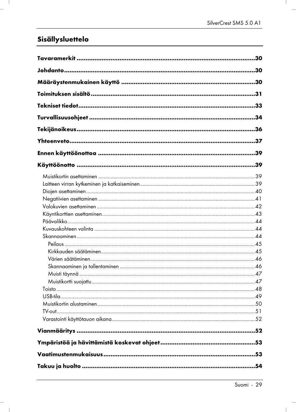 Silvercrest SMS 5.0 A1 User Manual | Page 31 / 194