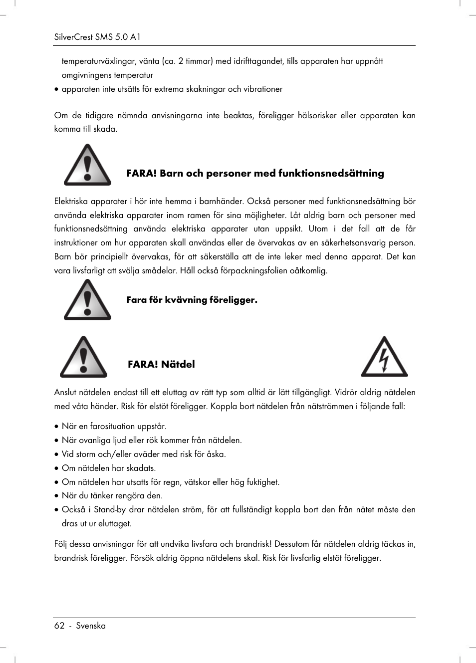 Silvercrest SMS 5.0 A1 User Manual | Page 64 / 194