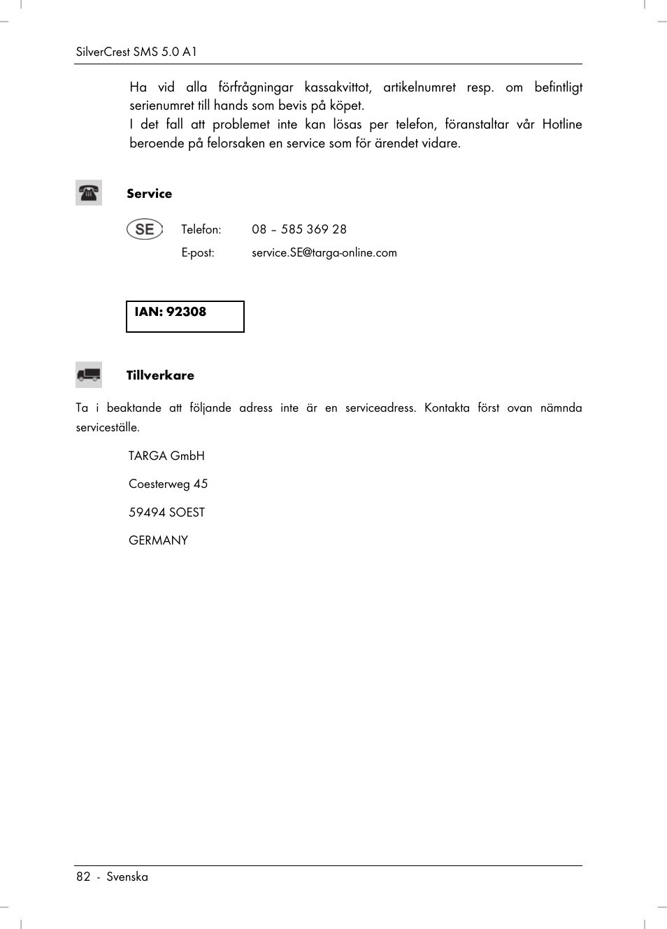 Silvercrest SMS 5.0 A1 User Manual | Page 84 / 194