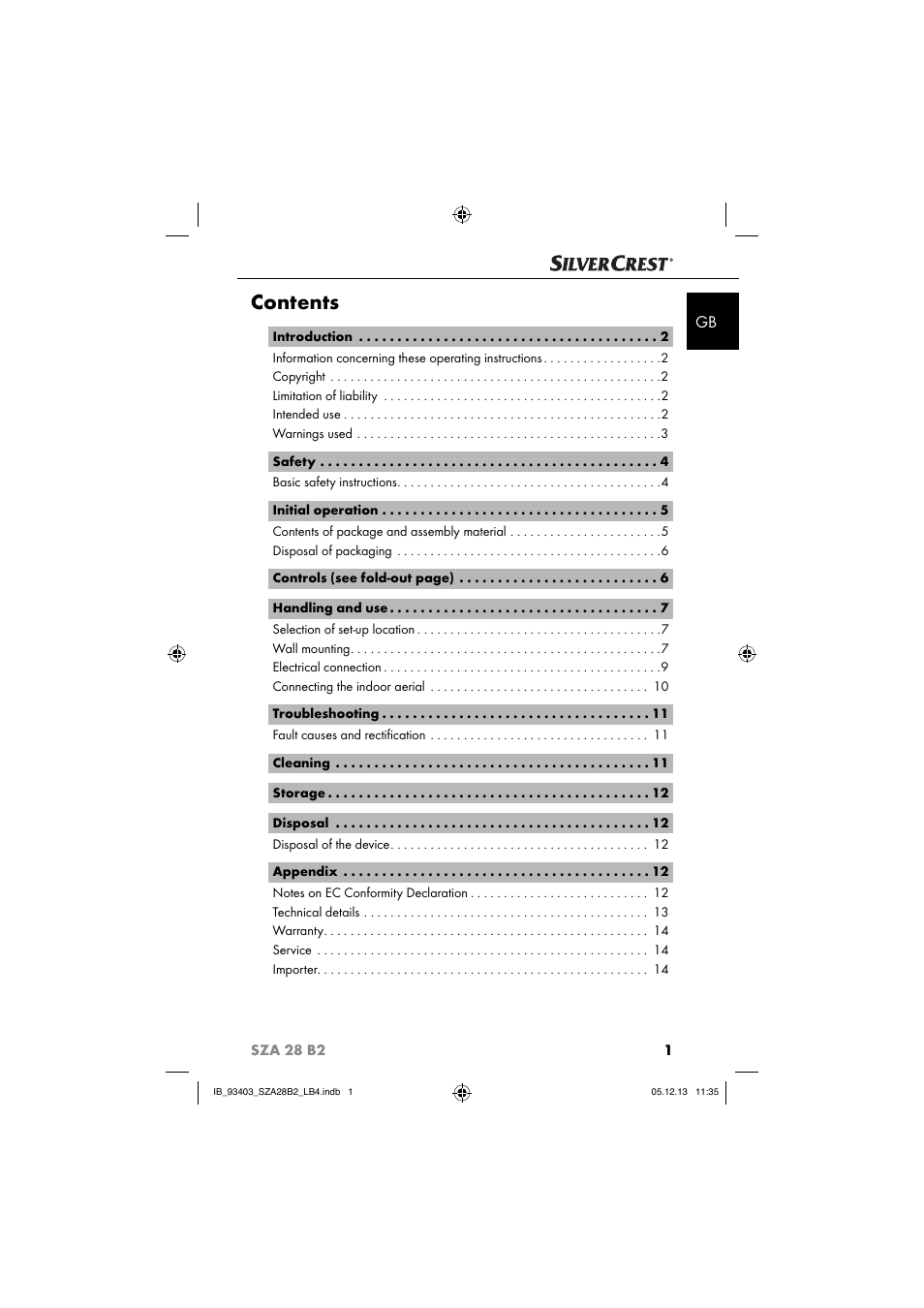 Silvercrest SZA 28 B2 User Manual | Page 4 / 88
