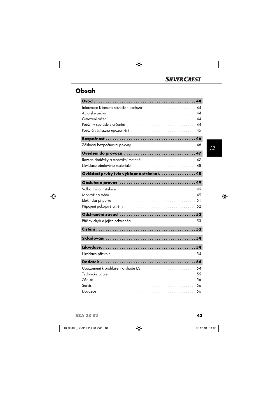 Silvercrest SZA 28 B2 User Manual | Page 46 / 88
