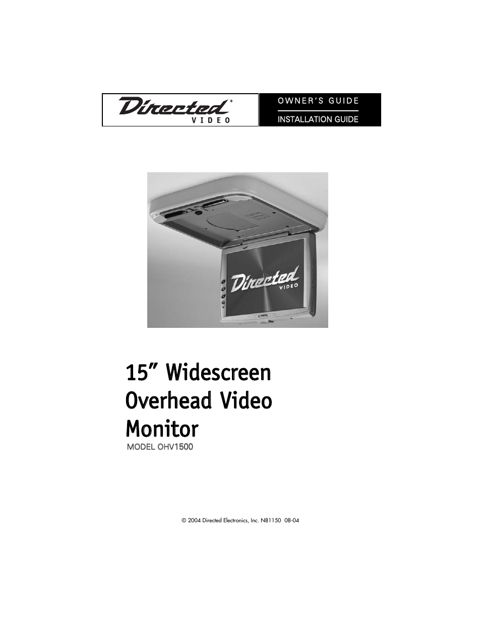 Directed Electronics OHV1500 User Manual | 16 pages