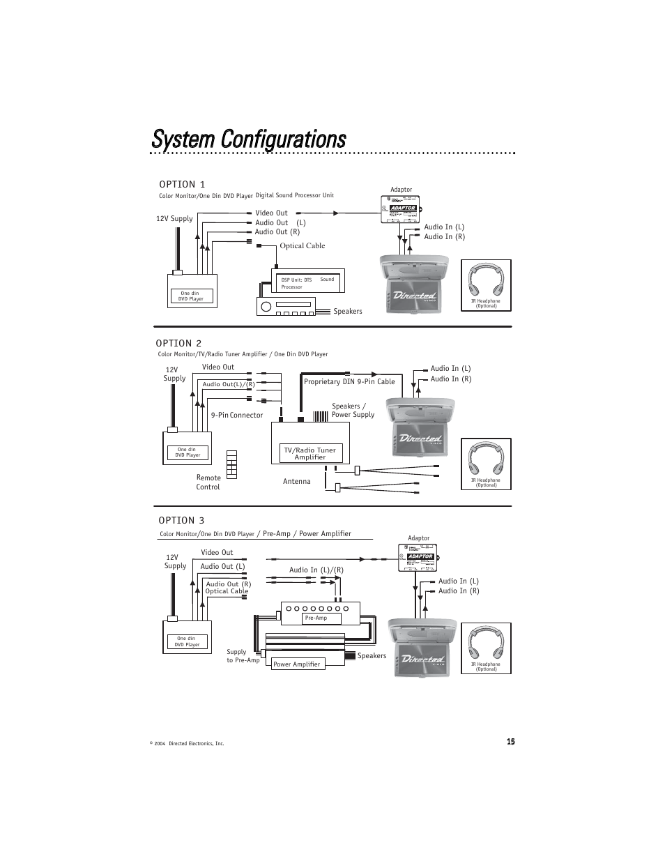 Ssyysstteem m c coonnffiigguurraattiioonnss | Directed Electronics OHV1500 User Manual | Page 15 / 16