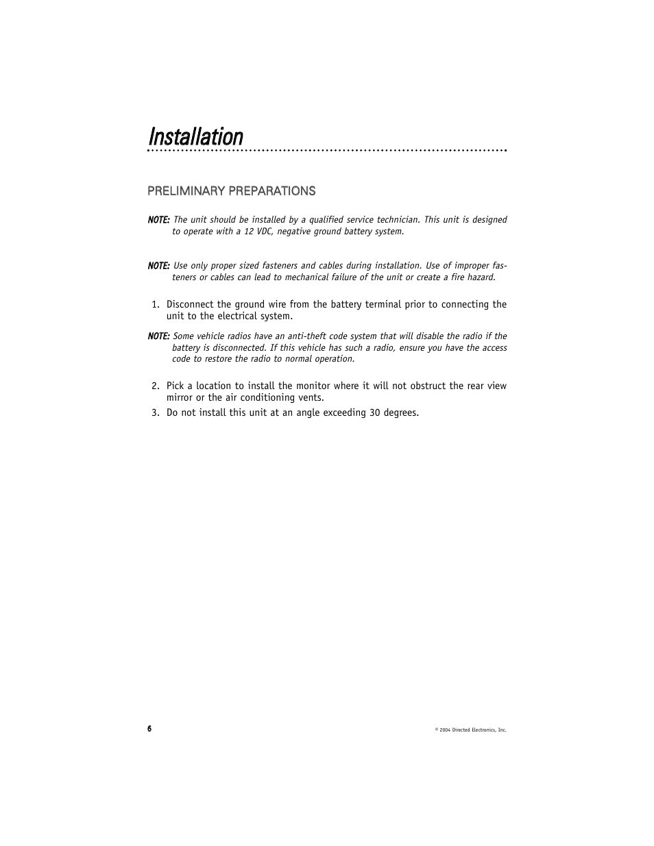 Directed Electronics OHV1500 User Manual | Page 6 / 16