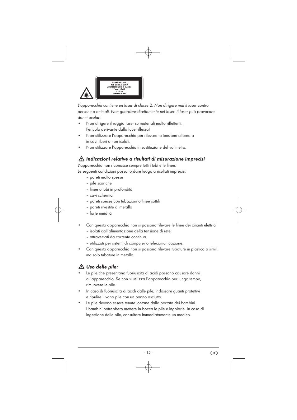 Uso delle pile | Powerfix KH 3236 User Manual | Page 17 / 62