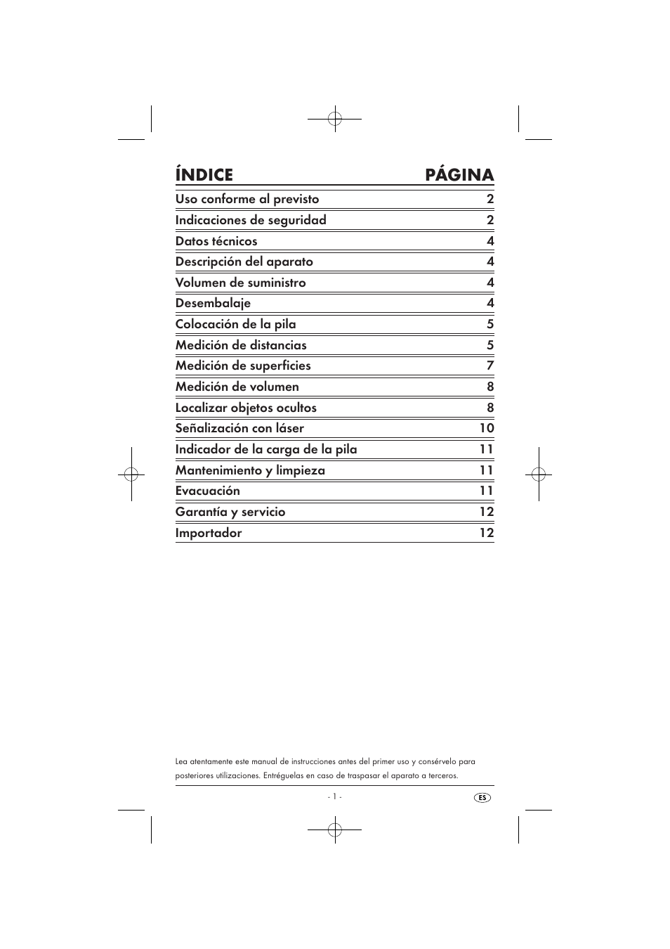Índice página | Powerfix KH 3236 User Manual | Page 3 / 62