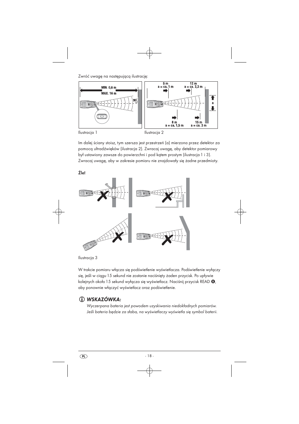 Wskazówka | Powerfix KH 3236 User Manual | Page 20 / 74