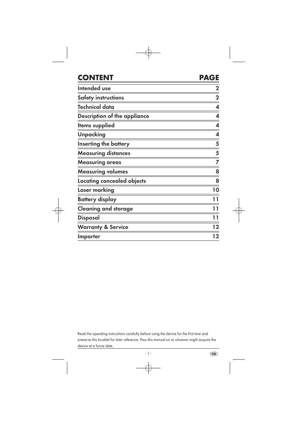 Content page | Powerfix KH 3236 User Manual | Page 3 / 74