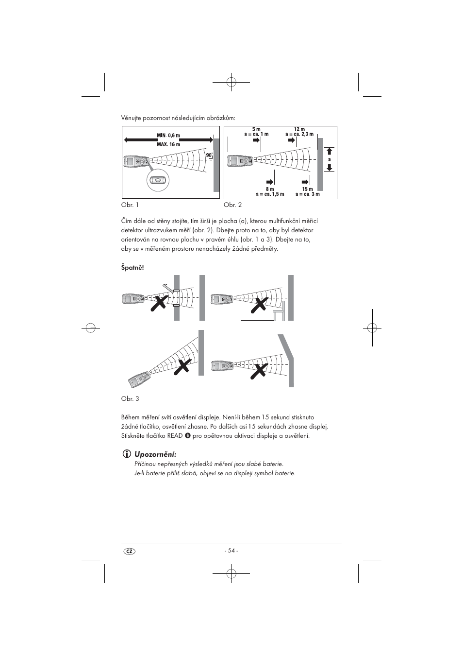Upozornění | Powerfix KH 3236 User Manual | Page 56 / 74