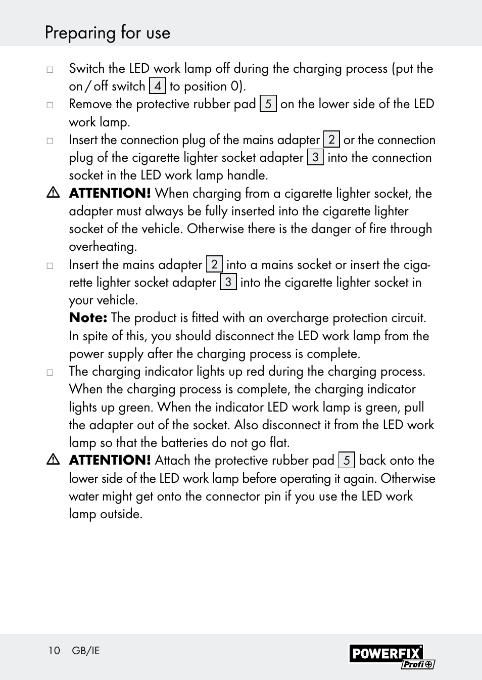 Preparing for use | Powerfix Z30590-BS User Manual | Page 10 / 15