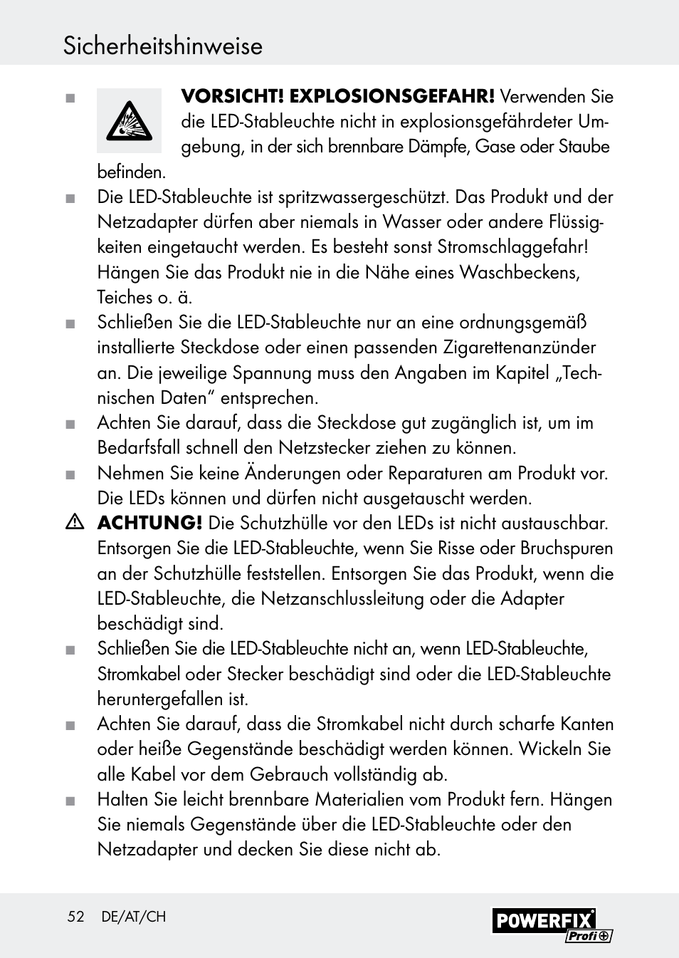 Sicherheitshinweise | Powerfix Z30590-BS User Manual | Page 52 / 59