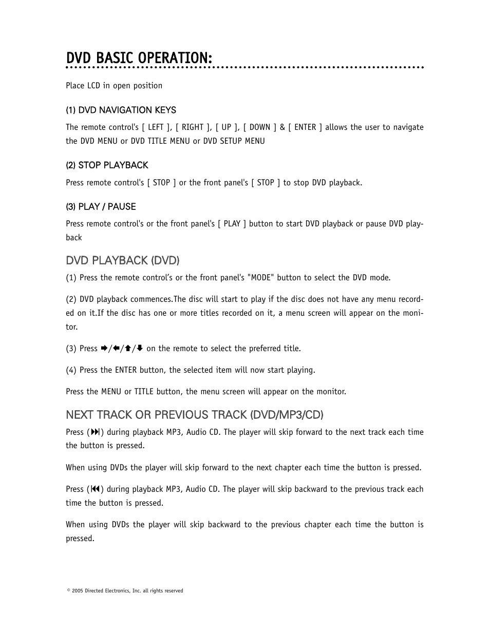 Ddv vd d b ba assiicc o op peer ra attiio on n | Directed Video OHD1500 User Manual | Page 16 / 37
