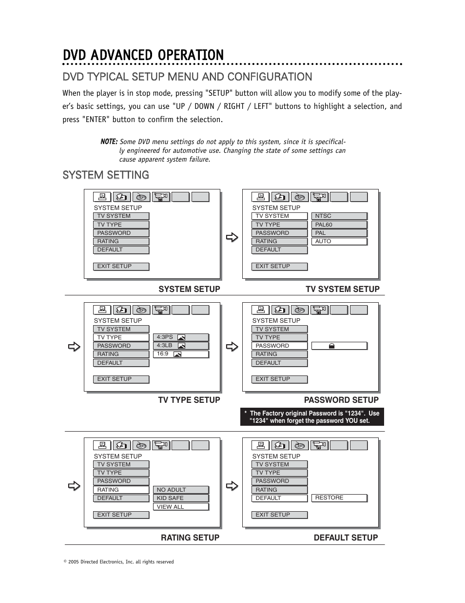 Ssy ys st te em m s se et tt tiin ng g | Directed Video OHD1500 User Manual | Page 20 / 37