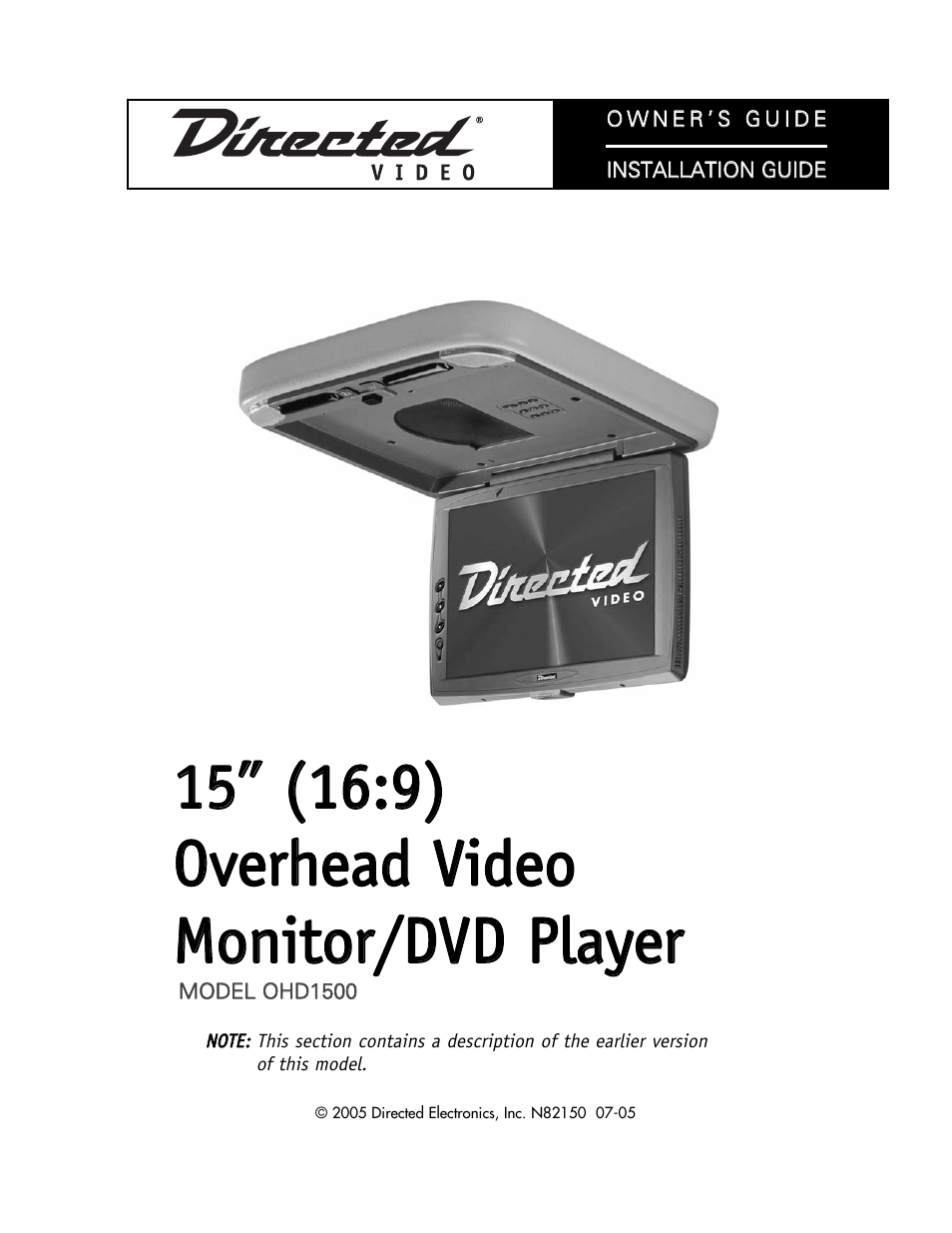 Directed Video OHD1500 User Manual | Page 26 / 37