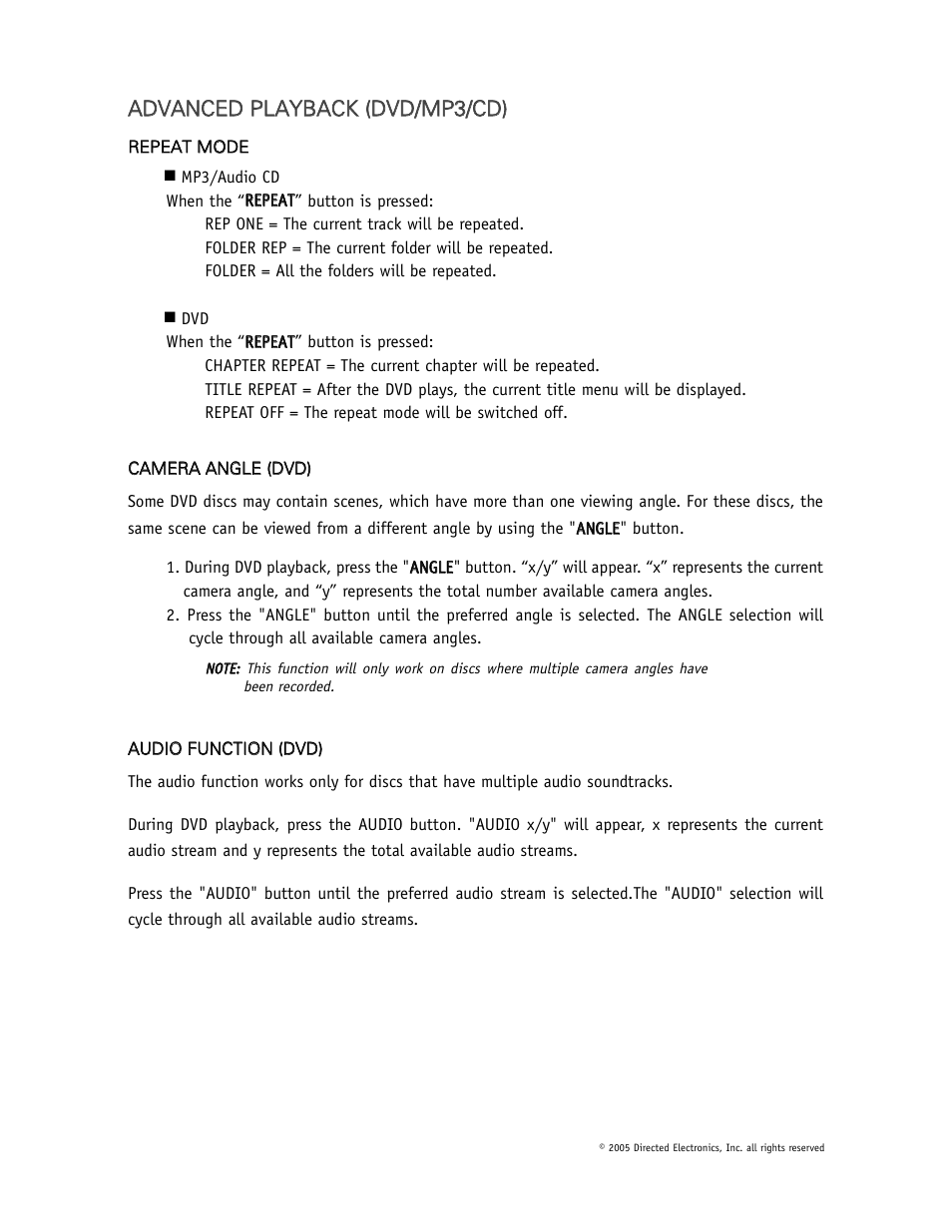 Directed Video OHD1500 User Manual | Page 35 / 37
