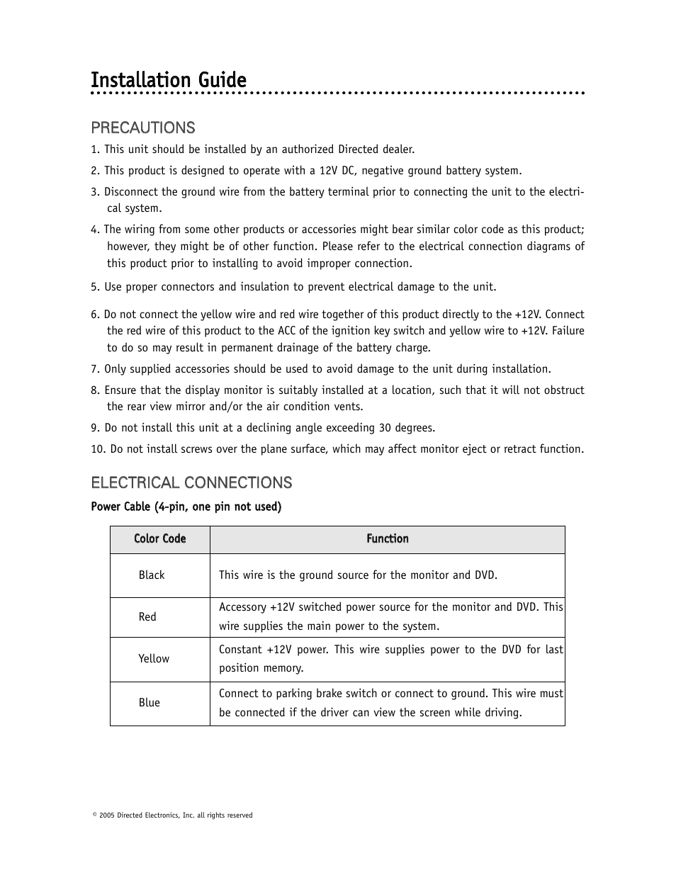 Directed Video OHD1500 User Manual | Page 8 / 37