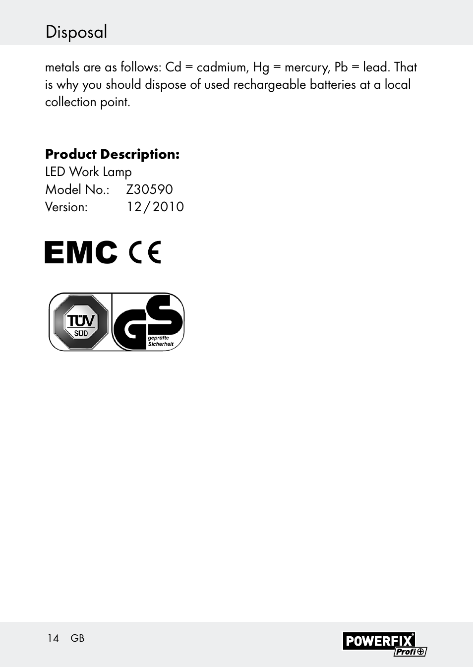 Disposal | Powerfix Z30590-BS User Manual | Page 14 / 79