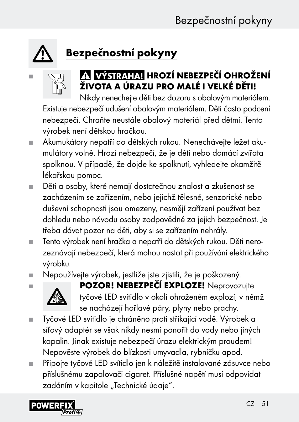 Bezpečnostní pokyny | Powerfix Z30590-BS User Manual | Page 51 / 79