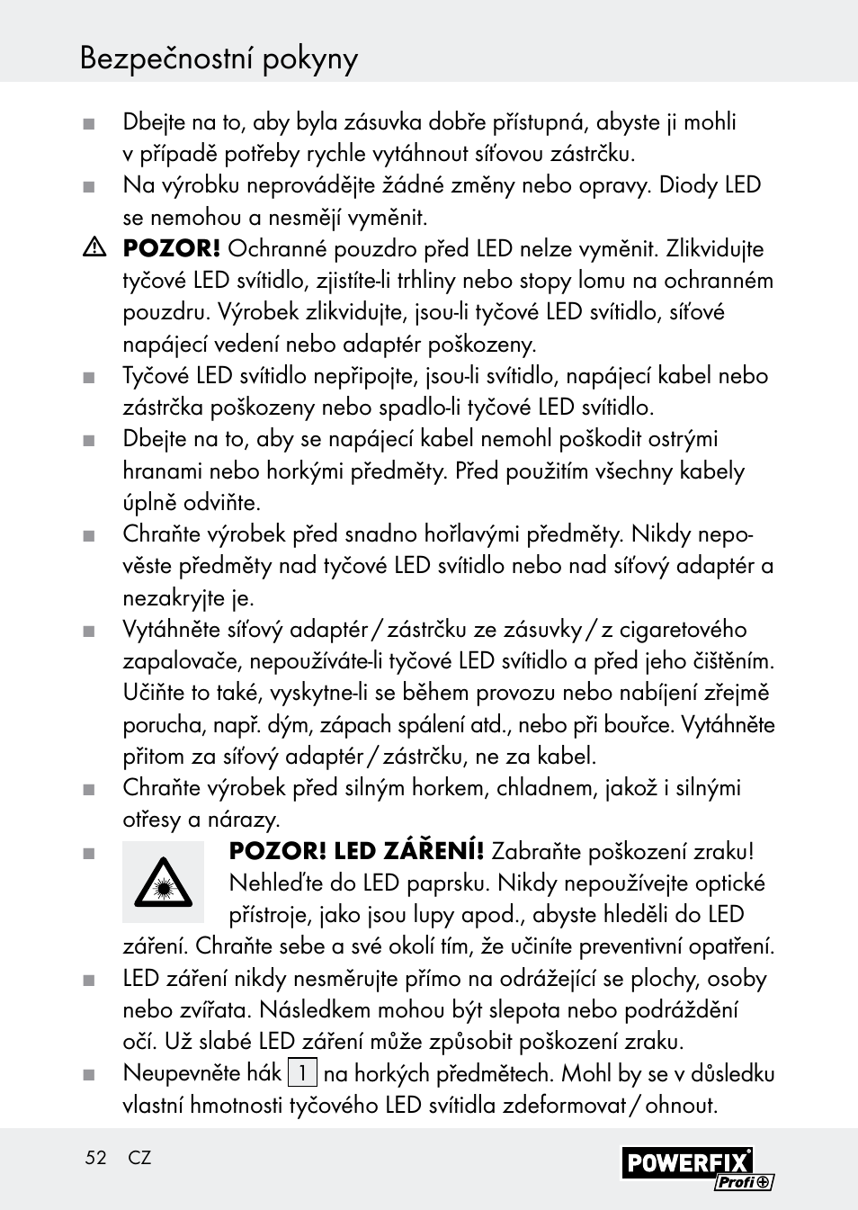 Bezpečnostní pokyny | Powerfix Z30590-BS User Manual | Page 52 / 79