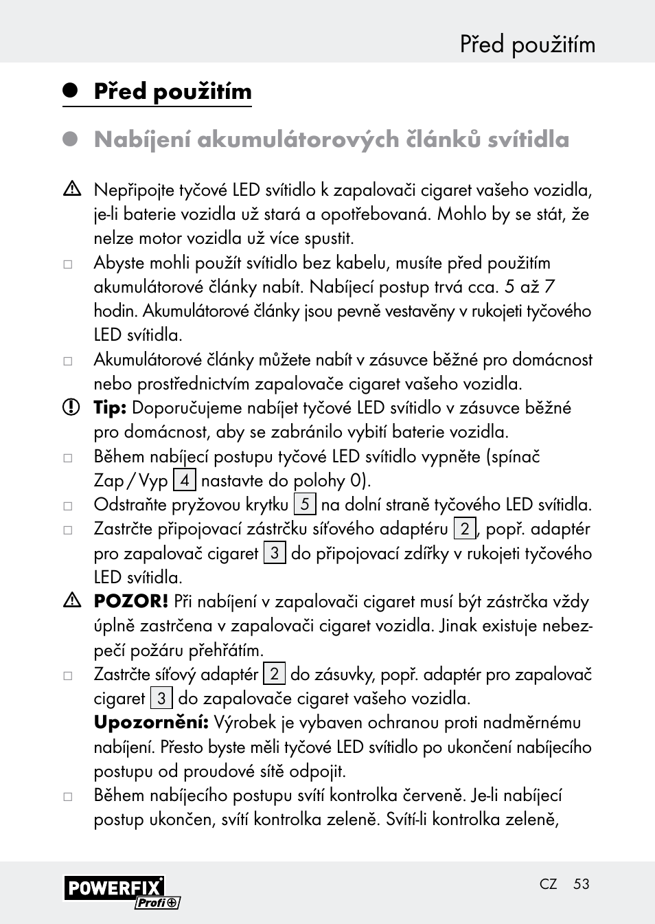 Před použitím, Nabíjení akumulátorových článků svítidla | Powerfix Z30590-BS User Manual | Page 53 / 79