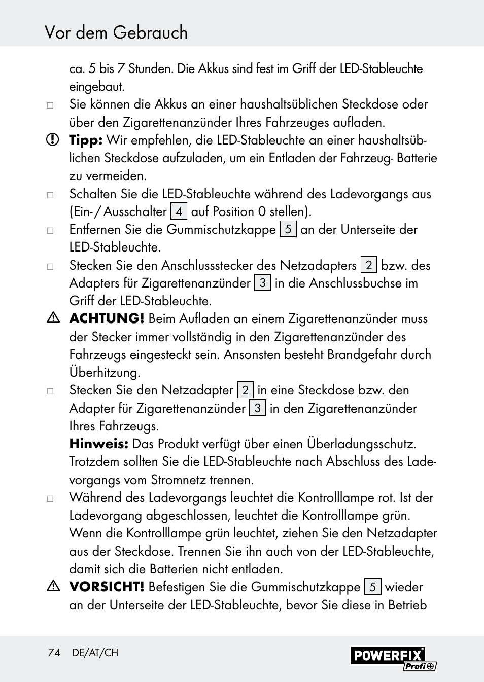 Vor dem gebrauch | Powerfix Z30590-BS User Manual | Page 74 / 79