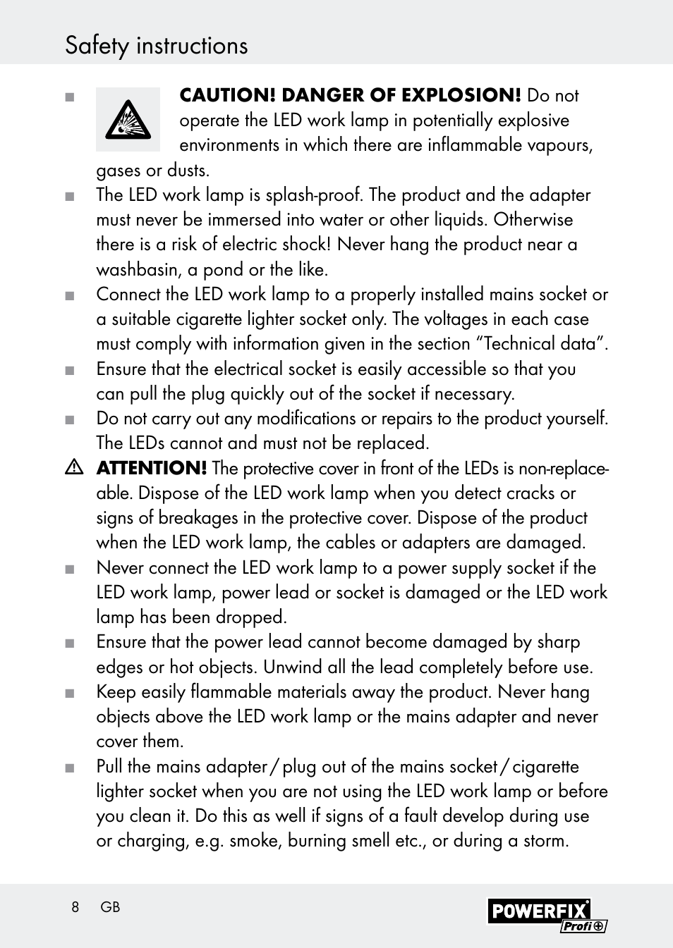 Safety instructions | Powerfix Z30590-BS User Manual | Page 8 / 79