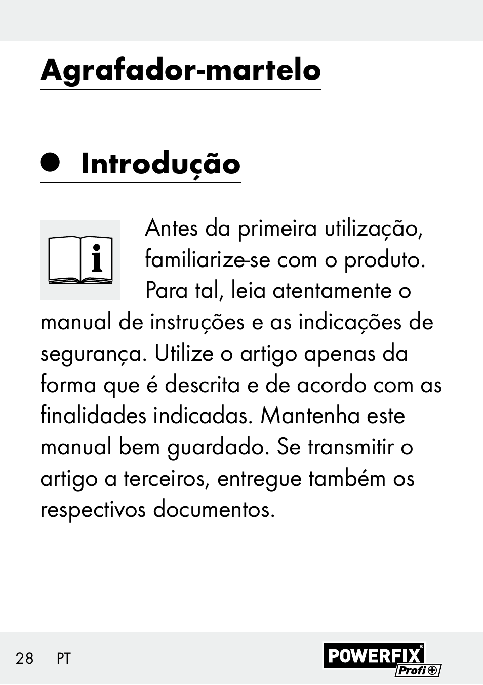 Agrafador-martelo, Introdução | Powerfix Z29621 User Manual | Page 28 / 59