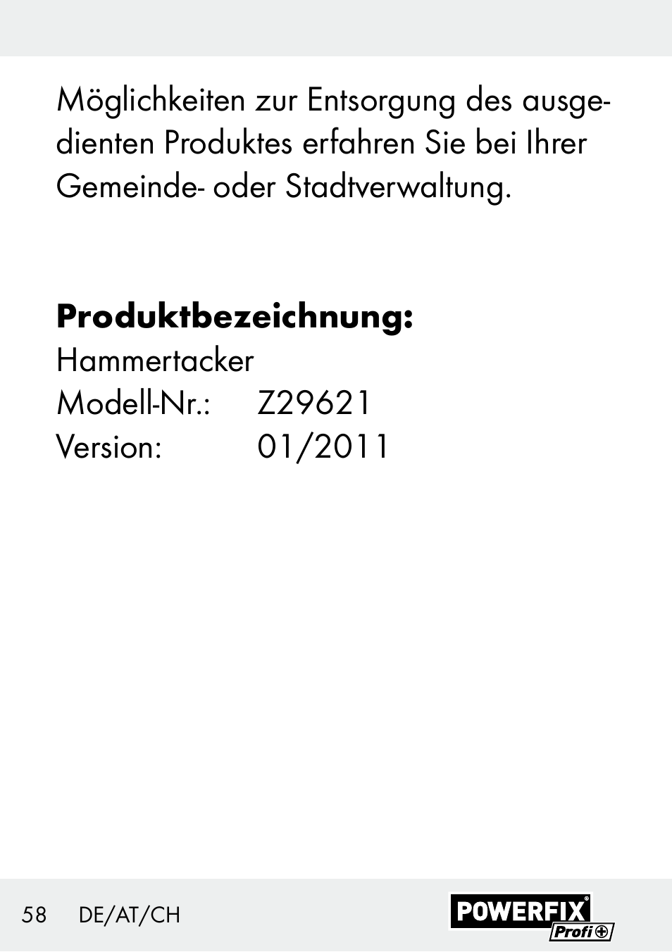 Powerfix Z29621 User Manual | Page 58 / 59