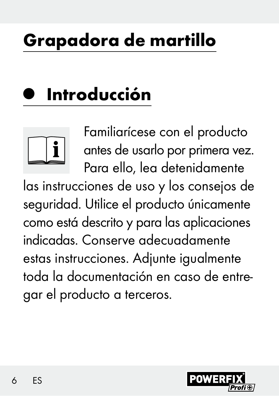Grapadora de martillo, Introducción | Powerfix Z29621 User Manual | Page 6 / 59