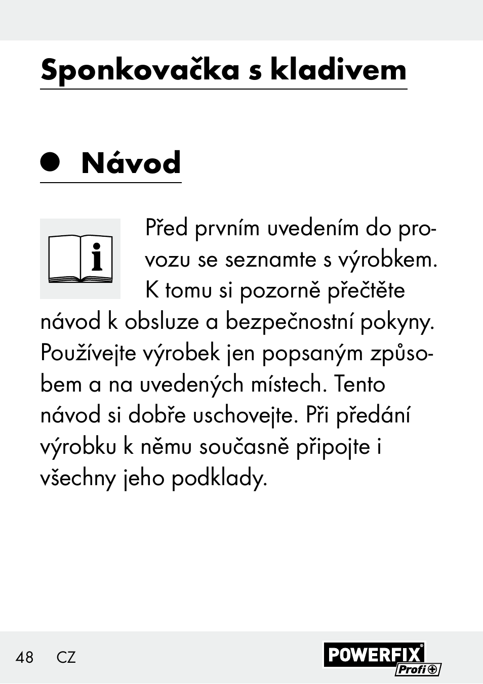 Sponkovačka s kladivem, Návod | Powerfix Z29621 User Manual | Page 48 / 78