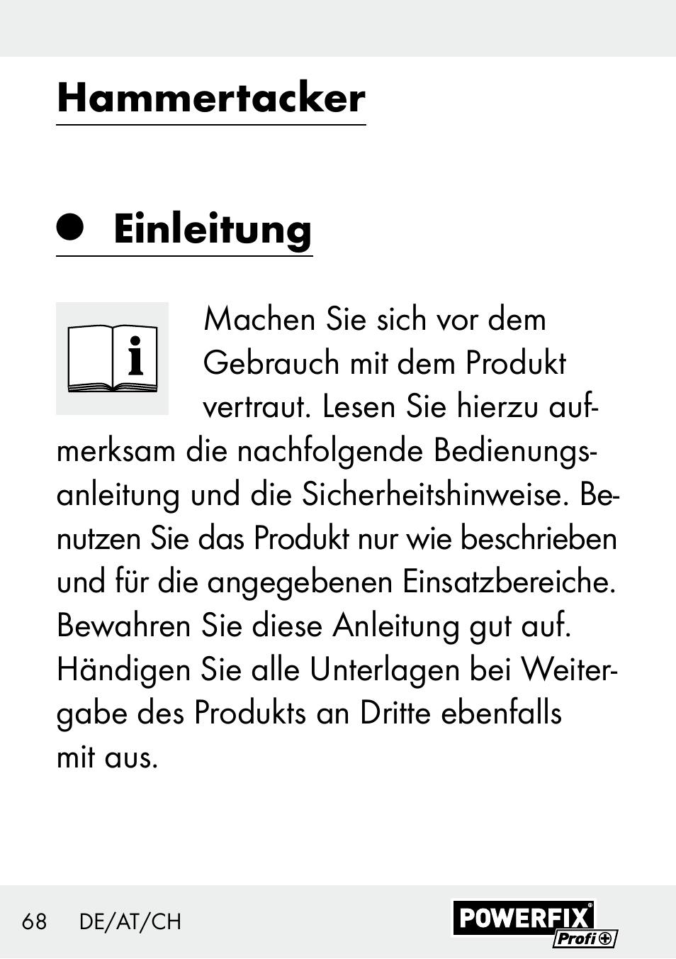 Hammertacker, Einleitung | Powerfix Z29621 User Manual | Page 68 / 78