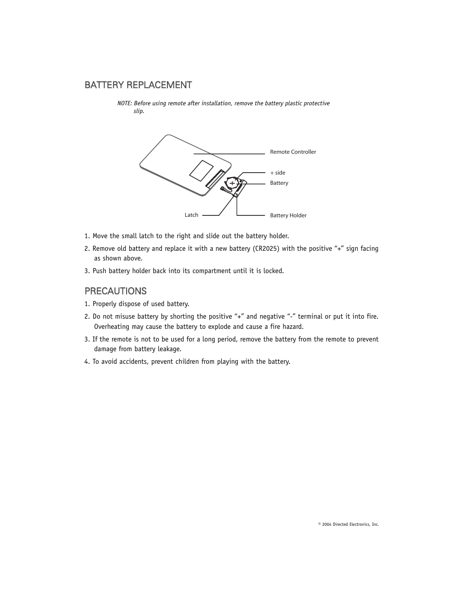 Directed Electronics OHD1040 User Manual | Page 12 / 20