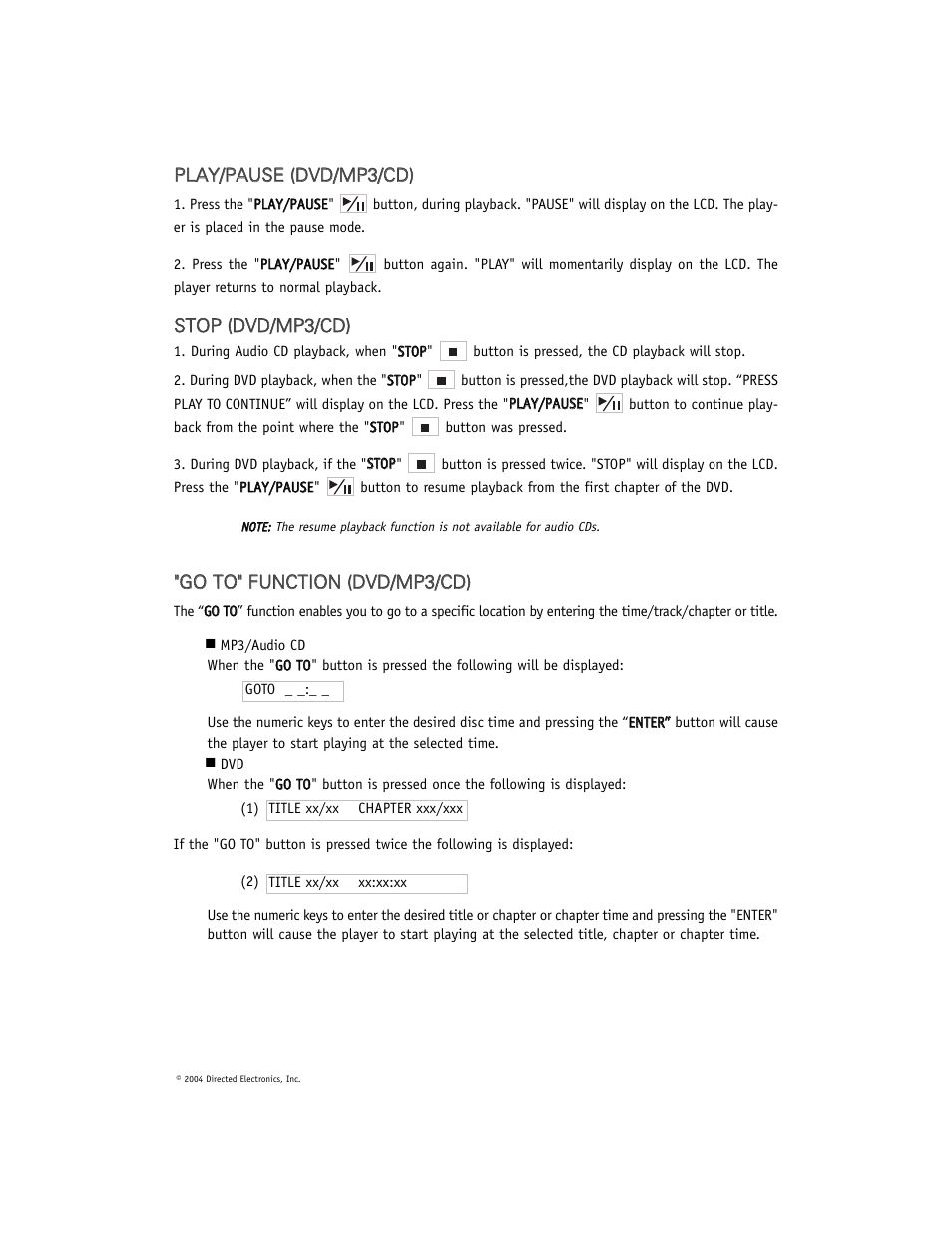 Directed Electronics OHD1040 User Manual | Page 17 / 20