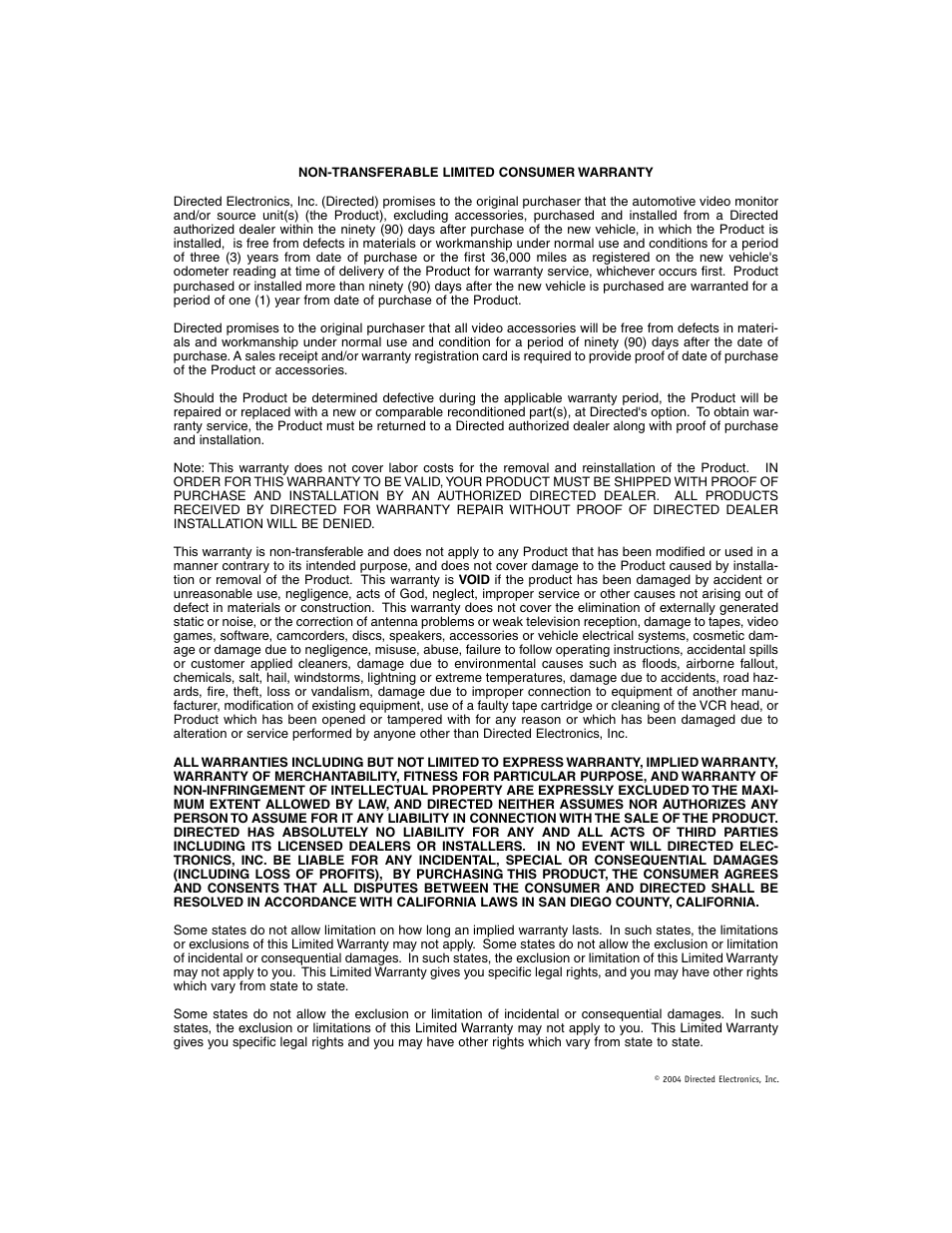 Directed Electronics OHD1040 User Manual | Page 2 / 20