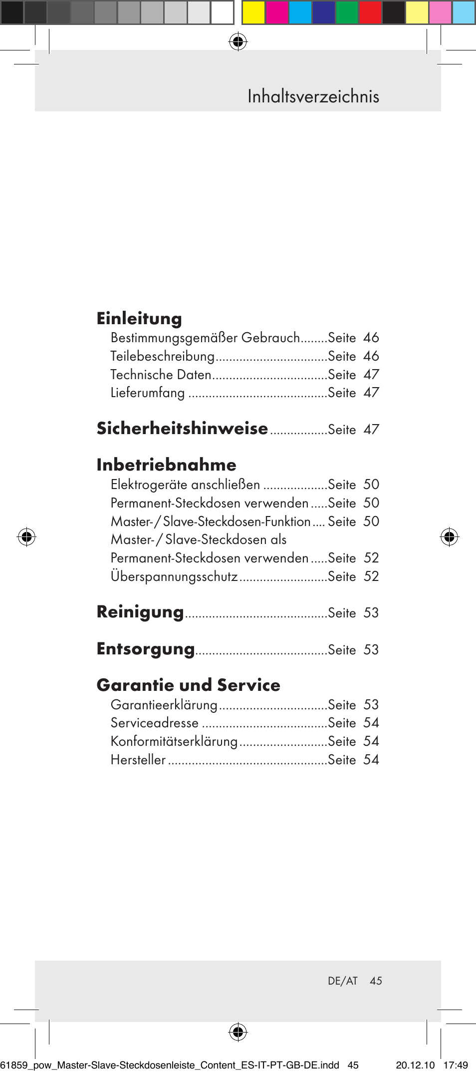 Powerfix Digital Master-Slave Extension Lead User Manual | Page 41 / 52