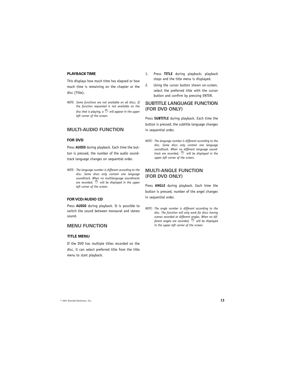 Directed Video DV2600 User Manual | Page 13 / 23