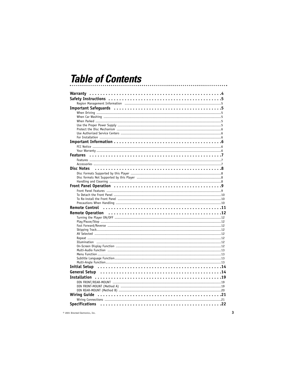 Directed Video DV2600 User Manual | Page 3 / 23