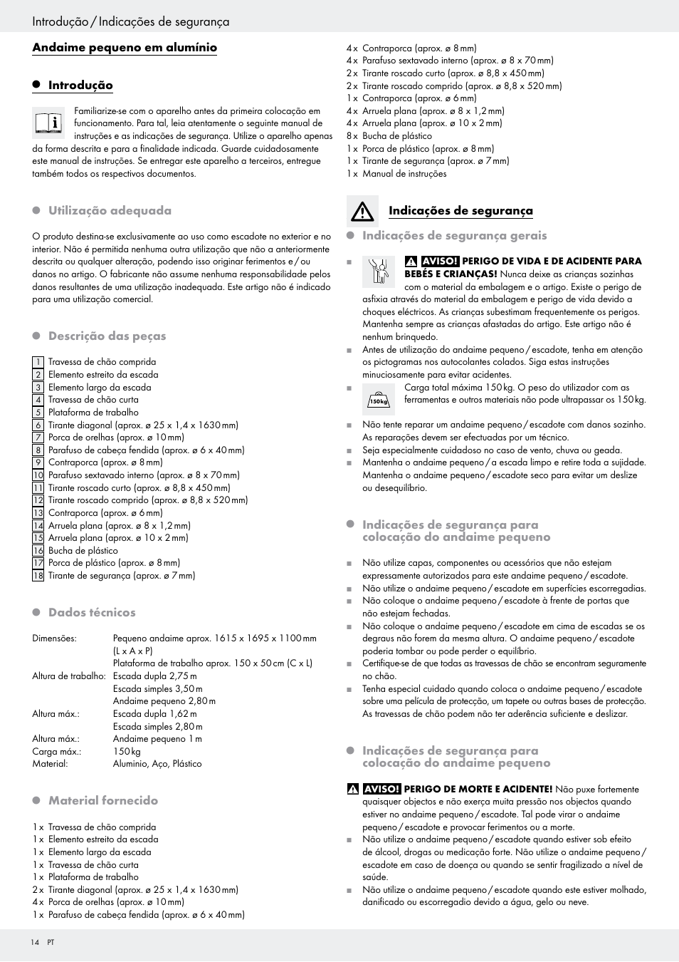 Introdução / indicações de segurança | Powerfix Z29798 User Manual | Page 14 / 30