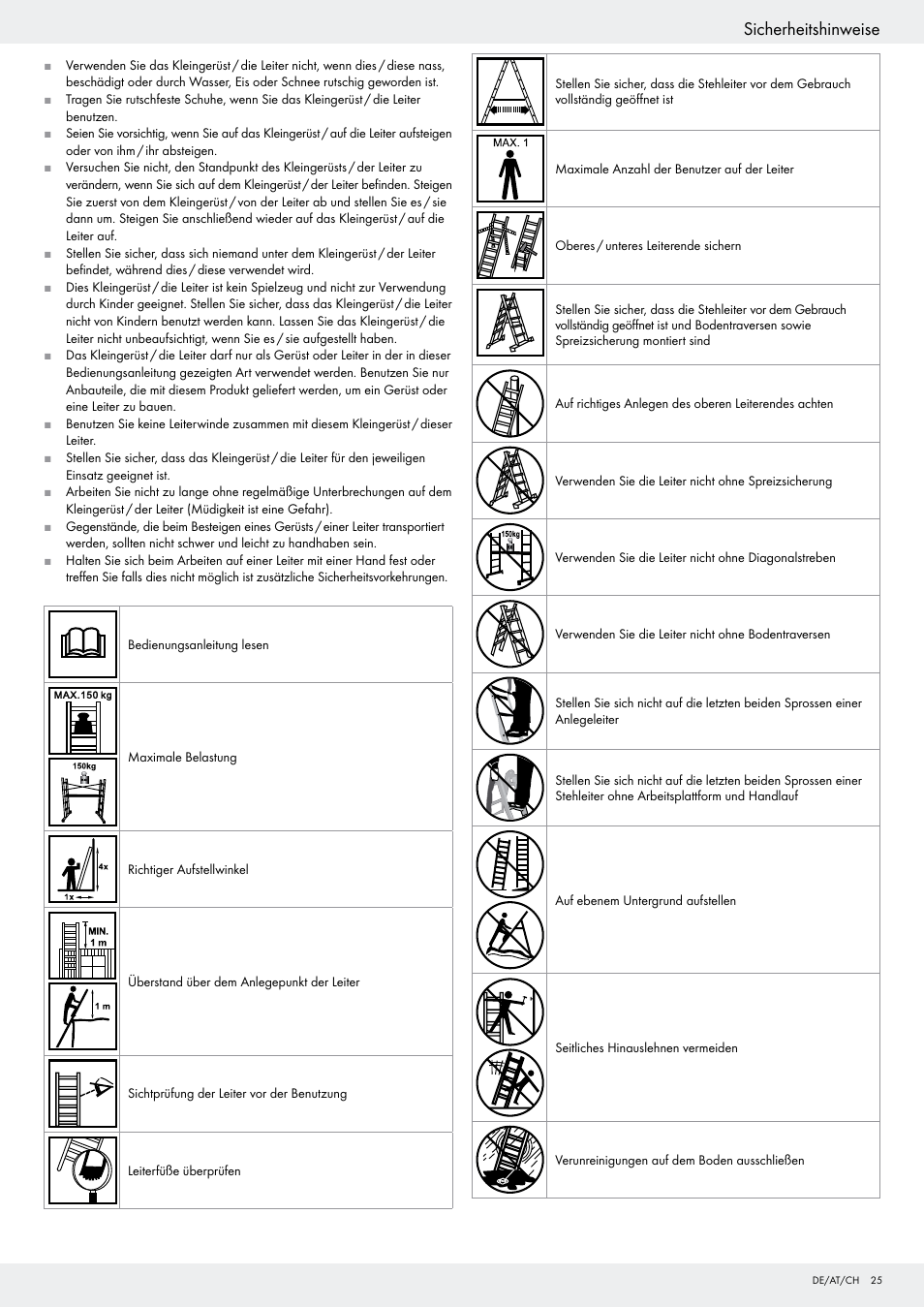 Sicherheitshinweise | Powerfix Z29798 User Manual | Page 25 / 30