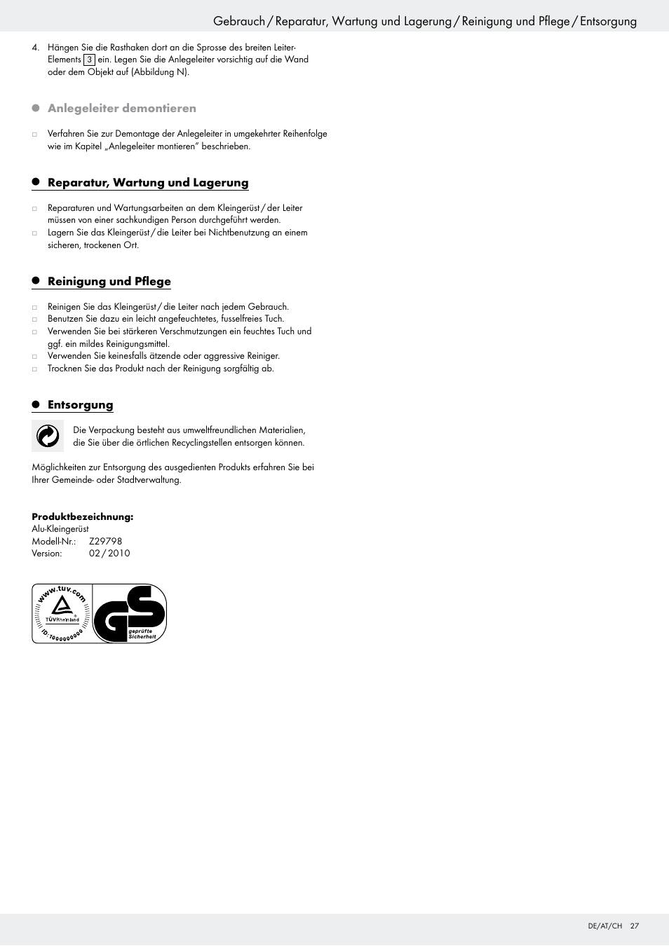 Powerfix Z29798 User Manual | Page 27 / 30