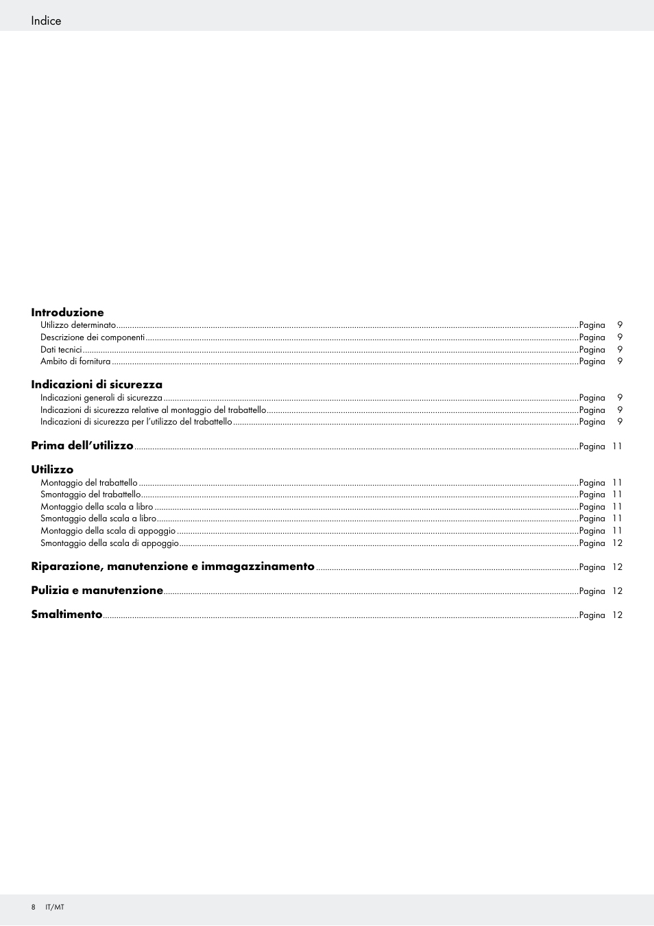 Indice | Powerfix Z29798 User Manual | Page 8 / 30