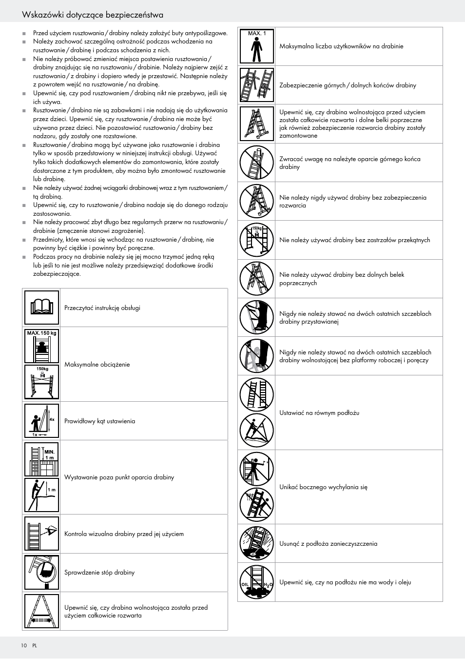 Wskazówki dotyczące bezpieczeństwa | Powerfix Z29798 User Manual | Page 10 / 45
