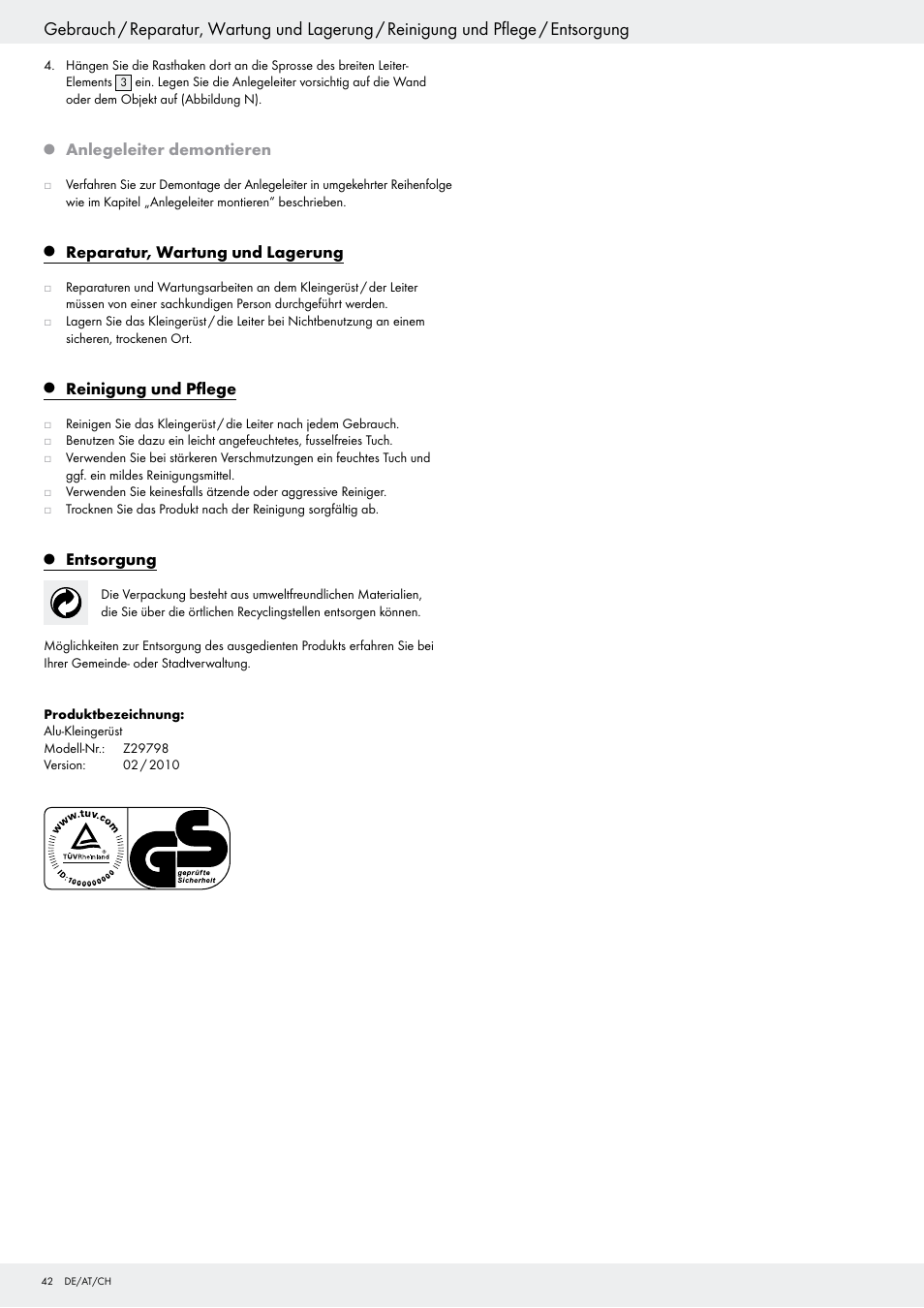 Powerfix Z29798 User Manual | Page 42 / 45