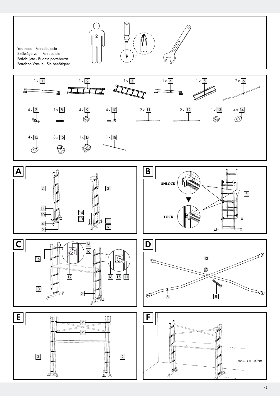 Ab c d | Powerfix Z29798 User Manual | Page 43 / 45
