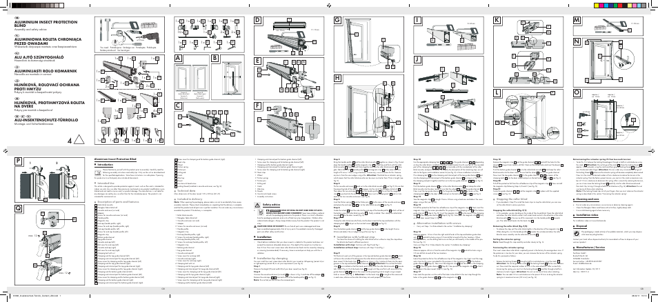 Powerfix Aluminium Insect Protection Blind User Manual | 4 pages